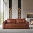 Himalaya Cognac Brown Leather 3 Seater Sofa thumbnail