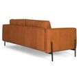 Aswan Cognac Tan Leather 3 Seater Sofa thumbnail 3