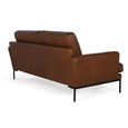 Kefren Cognac Brown Leather 3 Seater Sofa thumbnail 3