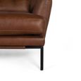 Kefren Cognac Brown Leather 3 Seater Sofa thumbnail 5
