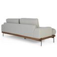 Mycerinos Modern Grey Fabric 3 Seater Sofa thumbnail 3