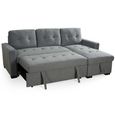 Alder Universal Corner Sofa Bed - Grey Fabric - Pull Out
