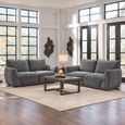 Angelo Grey Fabric 3+2 Seater Sofa Set thumbnail
