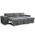 Artemis Universal Corner Sofa Bed - Grey Fabric - Pull Out