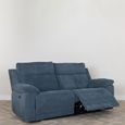 Clearance - Augusta Electric Recliner Sofa - 3 Seater - Ancona Blue Fabric