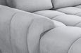Azzuro U Shape Corner Sofa Suite - Grey Velvet Fabric