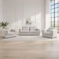 Bari Beige Fabric 3+1+1 Seater Sofa Set thumbnail