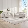 Bari Beige Fabric 3+2 Seater Sofa Set thumbnail