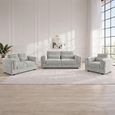 Bari Grey Fabric 3+2+1 Seater Sofa Set thumbnail
