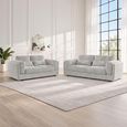 Bari Grey Fabric 3+2 Seater Sofa Set thumbnail