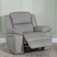Bentley Recliner Armchair - Light Grey Leather