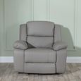 Bentley Recliner Armchair - Light Grey Leather