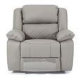 Bentley Recliner Armchair - Light Grey Leather