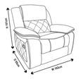 Bentley Recliner Armchair - Light Grey Leather