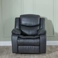 Berlin Recliner Armchair - Black Leather