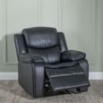 Berlin Recliner Armchair - Black Leather