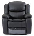 Berlin Recliner Armchair - Black Leather