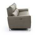 Brooke Electric Recliner Sofa - Taupe Leather - 3 Seater