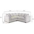 Colbee Large Corner Sofa - Grey Fabric