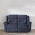 Dudley Silvano Recliner Sofa - 2 Seater - Blue Fabric