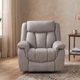 Dylan Electric Recliner Armchair - Sandstone Fabric