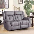 Dylan Electric Recliner Sofa - 2 Seater - Grey Fabric