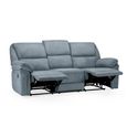 Elio Manual Recliner Sofa - Grey Fabric - 3 Seater