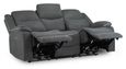 Harald Electric Recliner Sofa - Graphite Fabric - 3 Seater