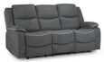 Harald Electric Recliner Sofa - Graphite Fabric - 3 Seater