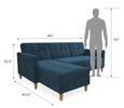 Hartford Sectional Futon Sofa Bed - Storage - Chenille - 2112669UK