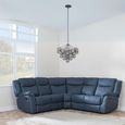 Hilbert Recliner Corner Sofa - Denim Blue Fabric