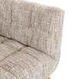 Huxley Beige Fabric 3 Seater Sofa with Brushed Gold Legs