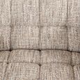 Huxley Beige Fabric 3 Seater Sofa with Brushed Gold Legs