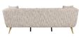Huxley Beige Fabric 3 Seater Sofa with Brushed Gold Legs