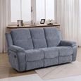 Legend Recliner Sofa - 3 Seater - Grey Fabric