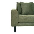 Lido Lounge Sofa - Olive Green - Fabric - Black Legs - RHF