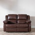 London Recliner Sofa - 2 Seater - Brown Leather