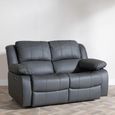 Clearance - London Electric Recliner Sofa - 2 Seater - Grey Leather