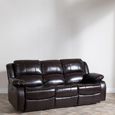 Clearance - London Electric Recliner Sofa - 3 Seater - Burgundy Leather