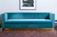 Opal Sofa - 3 Seater - Light Blue Velvet Fabric