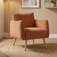 Piper Accent Armchair - Rust - Fabric