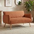 Piper Sofa - 2 Seater - Rust - Fabric