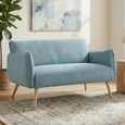 Piper Sofa - 2 Seater - Teal - Fabric