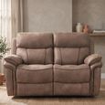 Richmond Manual Recliner Sofa - 2 Seater - Sahara - Leather Look Fabric