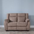 Seville Sofa - 2 Seater - Brown Fabric
