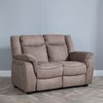Seville Sofa - 2 Seater - Brown Fabric