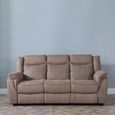 Seville Sofa - 3 Seater - Brown Fabric