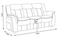 Seville Sofa - 3 Seater - Brown Fabric
