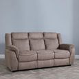 Seville Sofa - 3 Seater - Brown Fabric