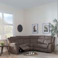 Seville Recliner Corner Sofa - Brown Fabric